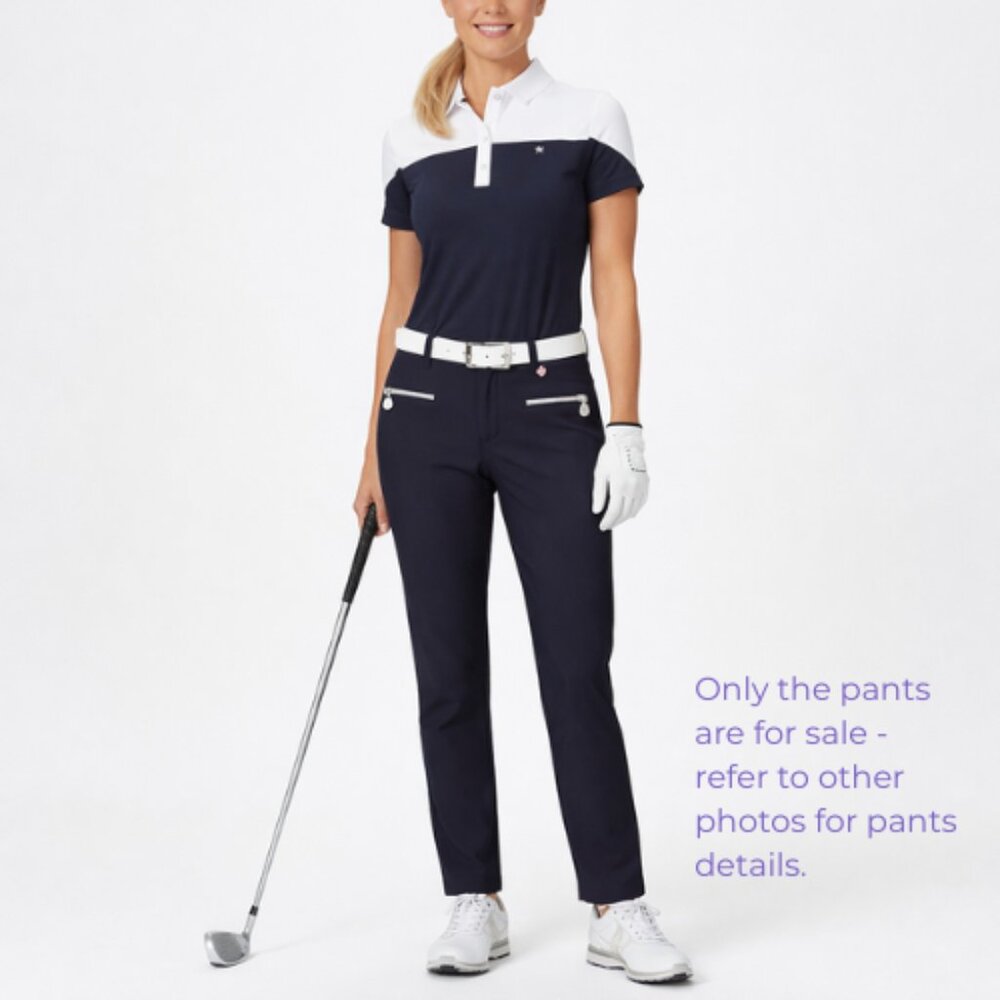 Golfino TechnoStretch Slim Fit Navy Golf Pants Size 8 NWT
